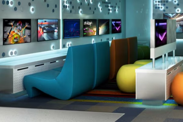 Circle "C"—short for cruise, chill, and connect—is the ship's supervised hangout for teens ages 12–14, featuring dance parties, games, outdoor movies, and more in the lounge and around the ship.
Cost: Included
Restriction: 2-14 years