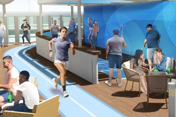 Take a stroll around the jogging track, where 7 laps equals one mile.