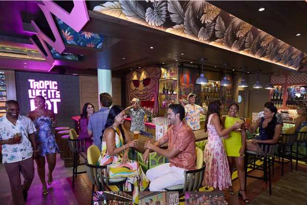 Laid back paradise is a vibe at the Pesky Parrot, a new bar to put you in a Caribbean state of mind. This exotic enclave on the Royal Promenade is the perfect tropical spot to kick off your getaway with fruit-based concoctions made with rum, tequila and gin.
Cost: $