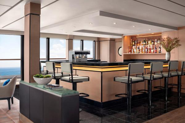 At twilight, the space is transformed into a venue with cocktails and live entertainment, extending into a late-night hangout.