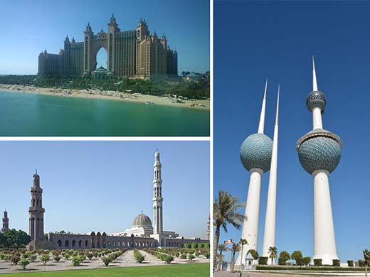 Dubai, Qatar, Bahrein úticél